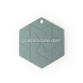 Tapete de refeição de silicone personalizado em formato hexagonal